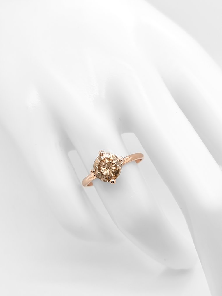 Nincs minimálár - Gyűrű - 14 kt. Rózsa arany -  1.64ct. tw. Gyémánt (Természetes színű) - IGI Certificate #3.2