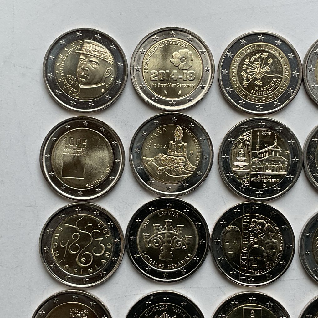 Europe. 2 Euro 2007/2023 (25 munten) (No reserve price) #1.0