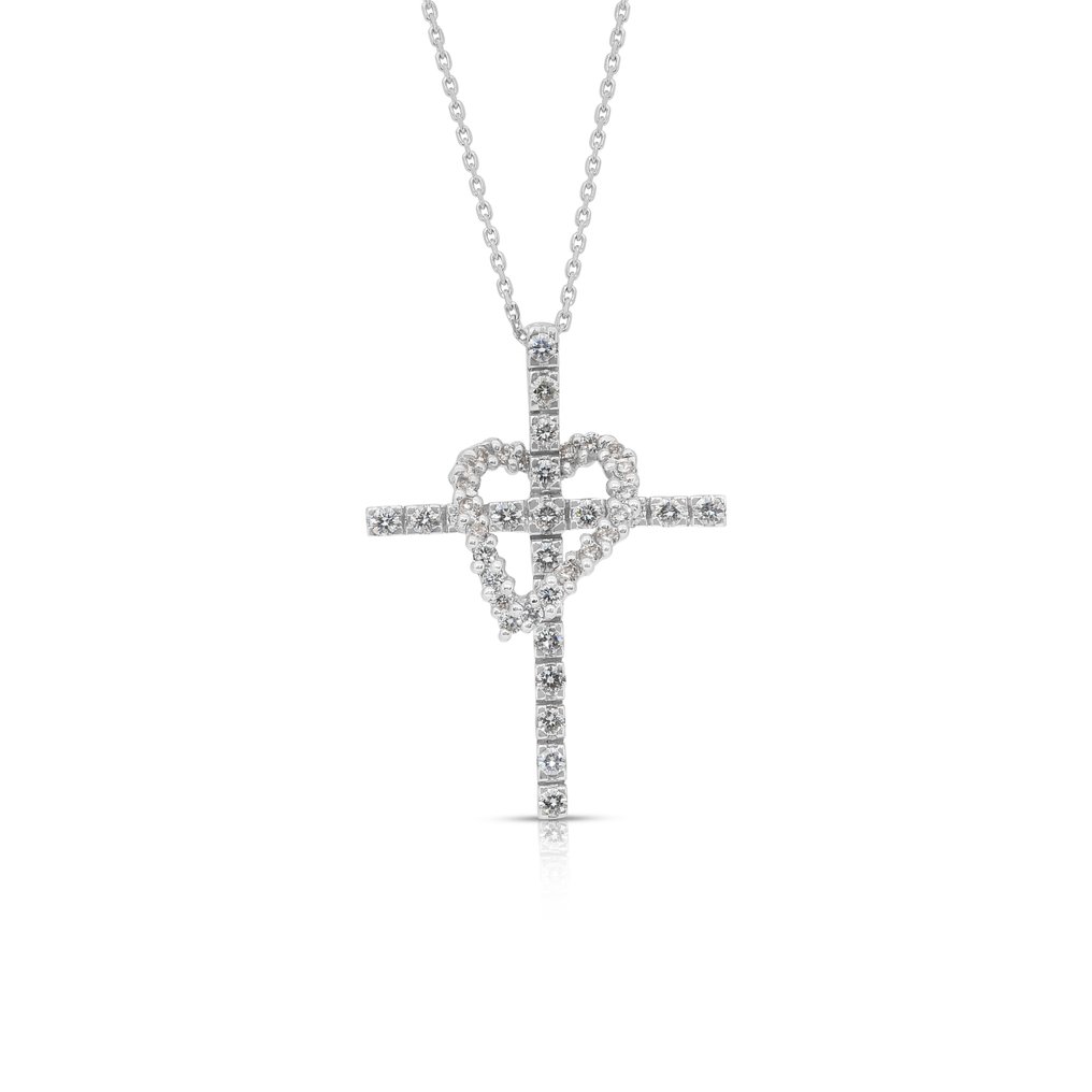 Ketting met hanger - 18 karaat Witgoud - 1.01ct. tw. Diamant (Natuurlijk) - Uitzonderlijke ketting #1.0
