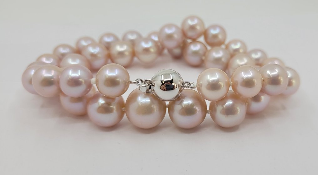 χωρίς τιμή ασφαλείας - Κολιέ Ασημί - Μαργαριτάρια Edison 10x11,5mm #4.3