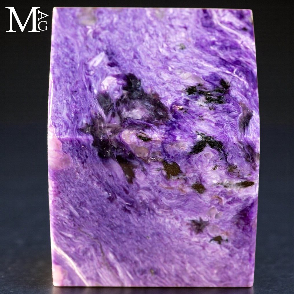 Rare Mineral - First Quality - Charoite Cube - Altezza: 60 mm - Larghezza: 60 mm- 597 g #3.2