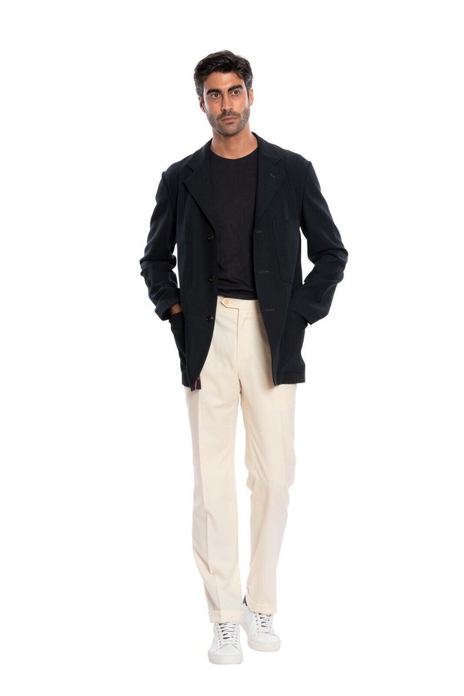 RRP 1500€ BOGLIOLI Single Braested Dark Blue Casual Coat Jacket Wool - 48 IT - Jacke - Nyt med labels #1.0