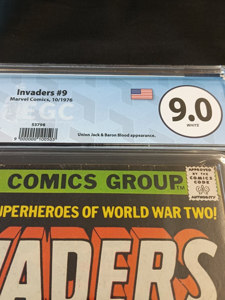 The Invaders (Vol. 1) #9 - EGC 9.0 - An Invader No More! - 1 Graded comic - EO - 1976 #1.0