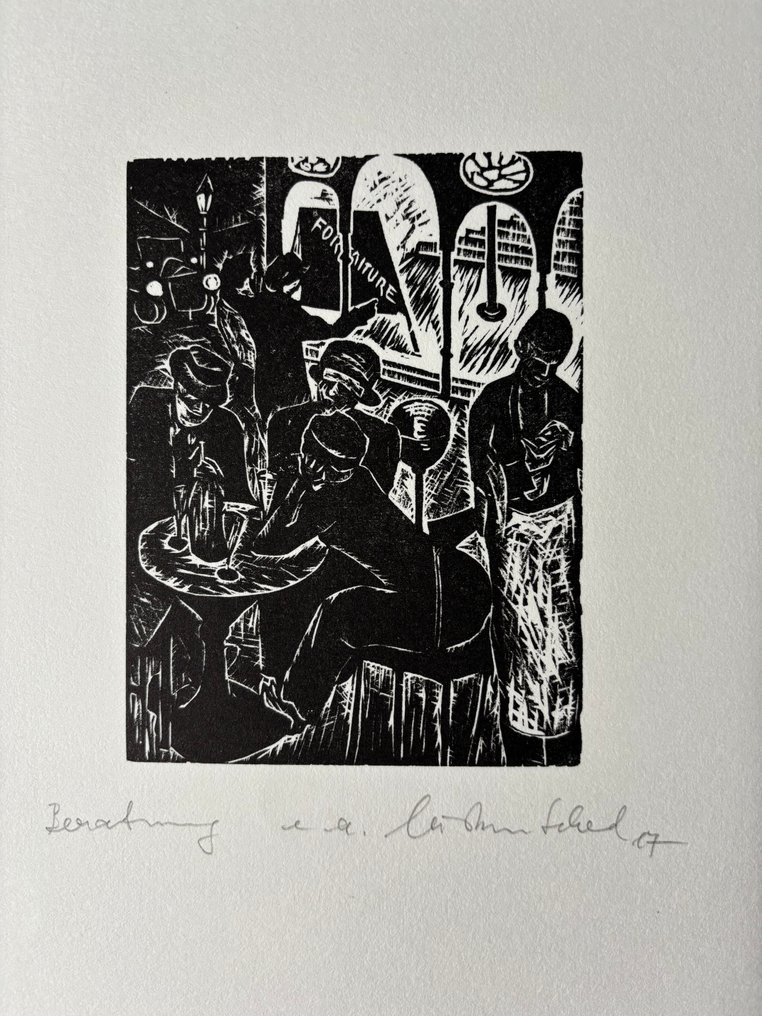 Christian Schad (1894-1982) - Beratung (1917/um 1975) #1.0