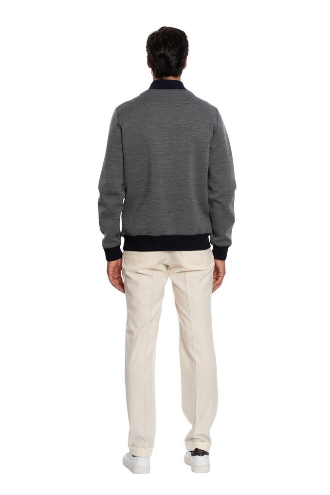 BOGLIOLI MILANO RRP 2050€ Bomber Jacket Grey Coat Wool Cashmere Silk - Size M - Bomber jacket - New with tags #2.1