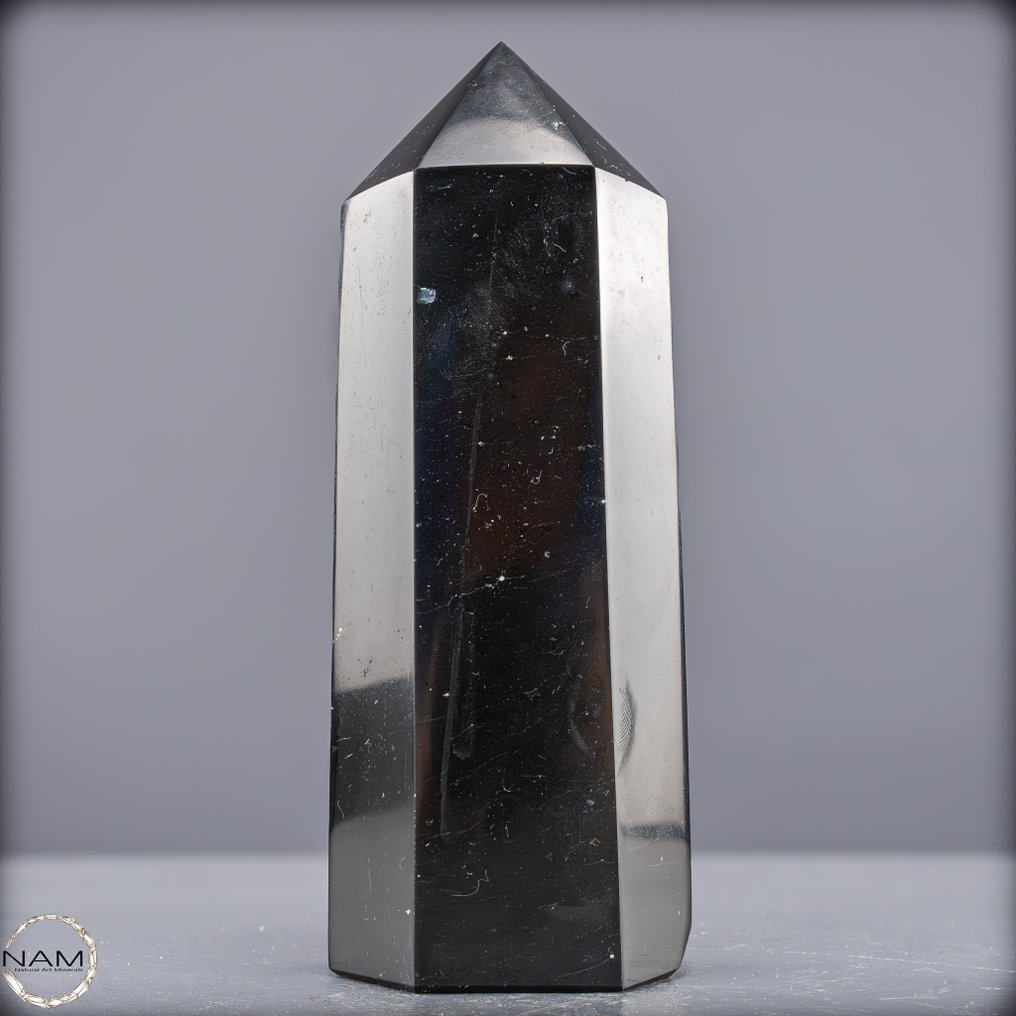 天然黑色电气石方尖碑 力量与纯净的守护者,来自巴西。- 1073.62 g #1.0