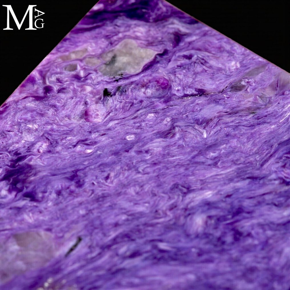 Rare Mineral - First Quality - Charoite Cube - Altezza: 60 mm - Larghezza: 60 mm- 597 g #4.3