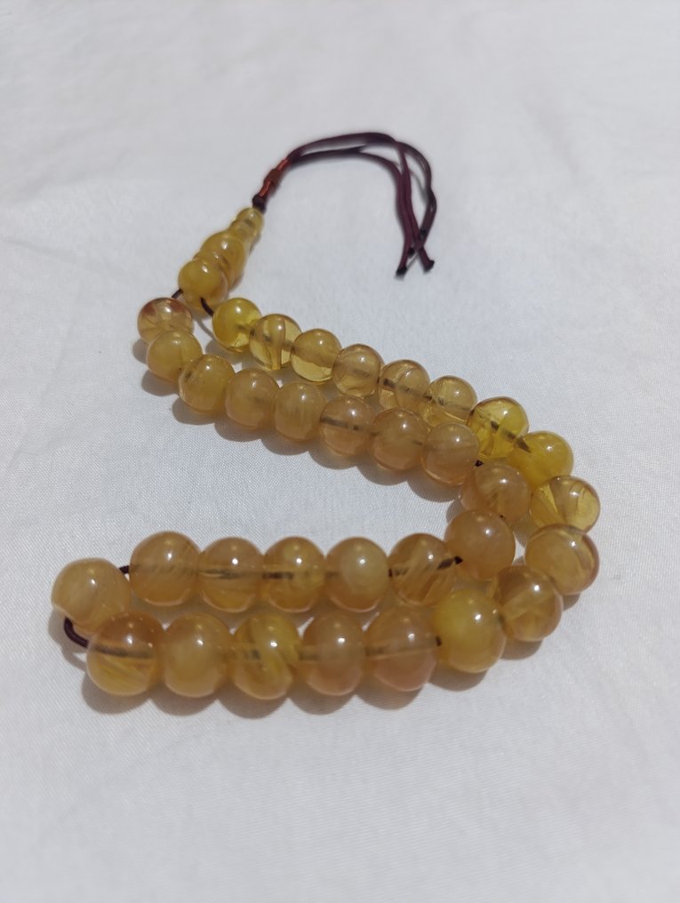  Ροζάριο - Κεχριμπάρι - 1970-1980 - Σπάνια Κομποσκοίνια Προσευχής  #3.2