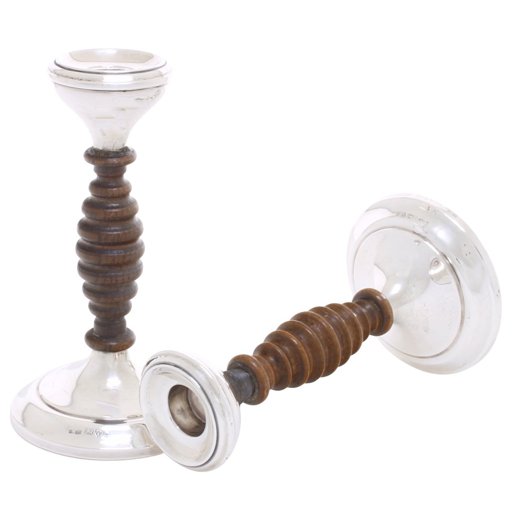 Charles Perry & Co - Candeliere (2) - .925 argento - Kandelaar Arti e Mestieri #1.0