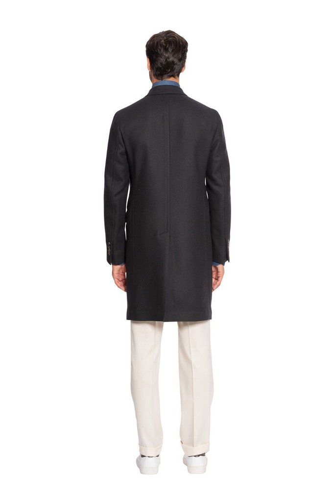 BOGLIOLI RRP 2200€ Blue Navy Double Breasted Coat K.Jacket Wool Twill - 50 IT - Coat - New with tags #1.0