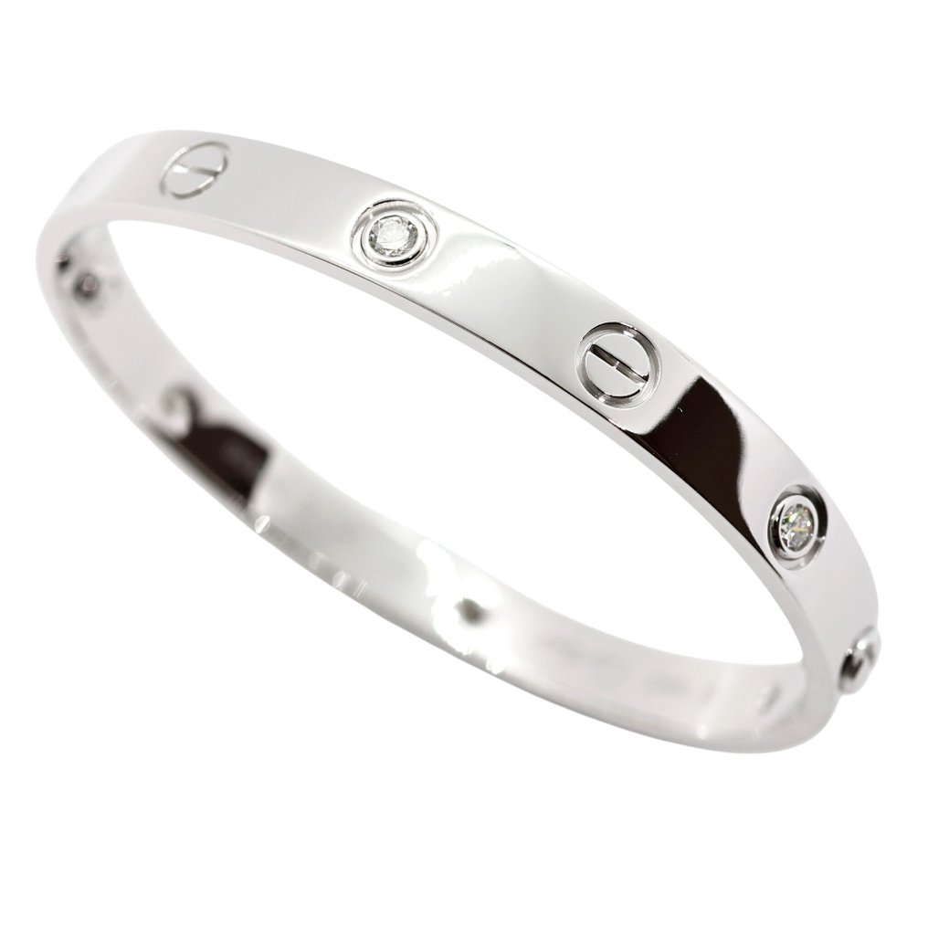 Cartier - Βραχιόλι - Love - 18 καράτια Λευκός χρυσός - 6 Διαμάντια #1.0