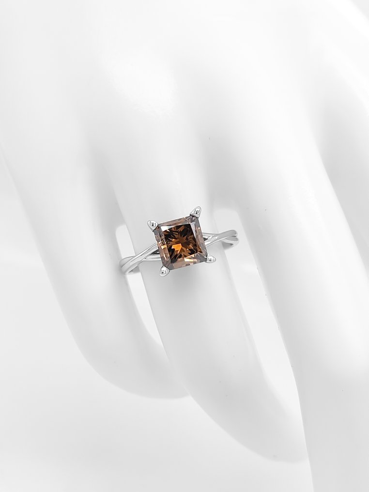 沒有保留價 - 戒指 - 14 克拉 白金 - 2.05ct. tw. 鉆石 (天然彩色) - IGI 证书 #4.3