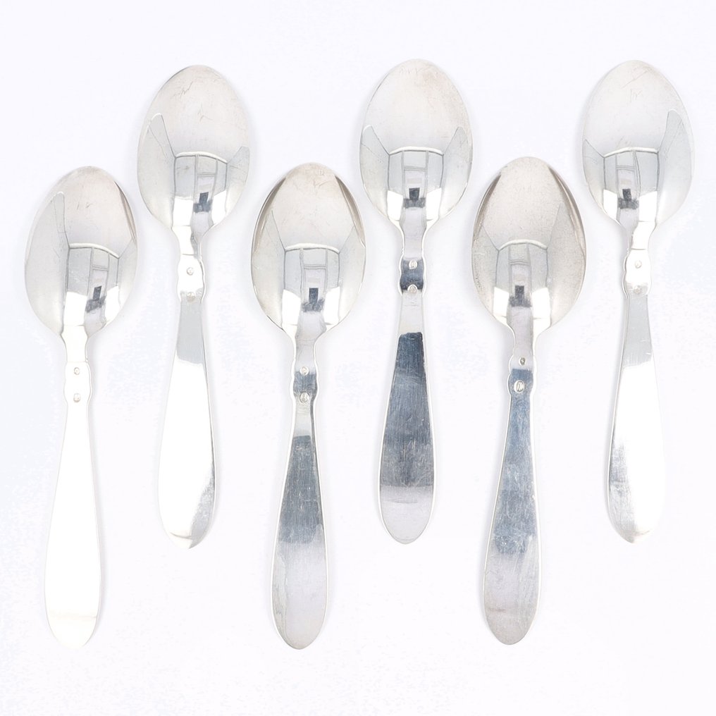 P.C.L. Frigast Sølvvarefabrik - Dinerlepel - model 'Prinsesse' - Denemarken, ca. 1950 - Cucchiaio (6) - .830 argento #3.2