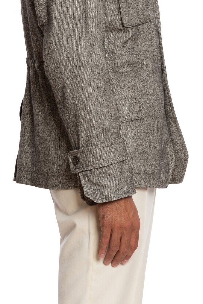 BOGLIOLI x T.SUZUKI RRP 1900€ Grey Tweed Casual Coat Jacket Hemp Wool - Size L - Frakke - Nyt med labels #4.3