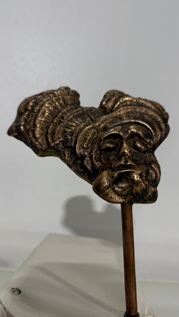 Charle Delporte (1928-2012) - 雕塑, Tête d’homme au turban - 22 cm - 黄铜色 - 1960 #2.1