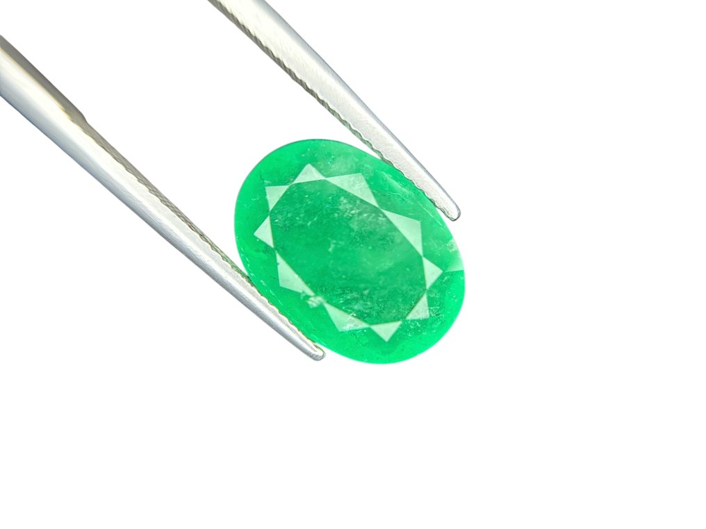 没有保留价 - 1 pcs 绿色 祖母绿 - 6.77 ct - Bellerophon 宝石实验室 - 罕见的哥伦比亚祖母绿 #3.2