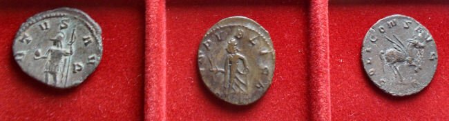 罗马帝国. 加利纳斯 （253-268）. Lot of 15 Antoniniani #4.3