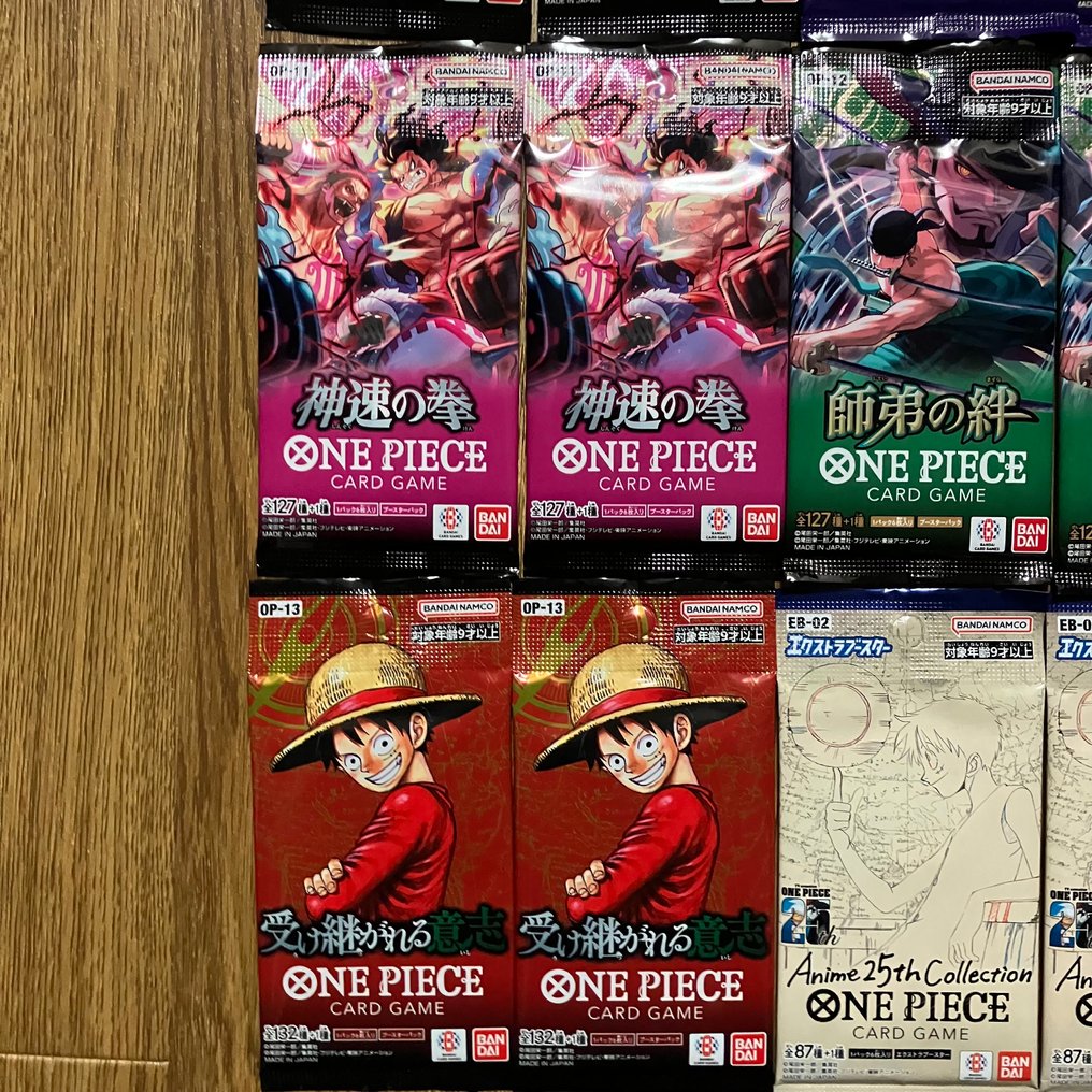 Bandai - 16 Booster pack - One Piece - 8 different packs Japanese #3.2