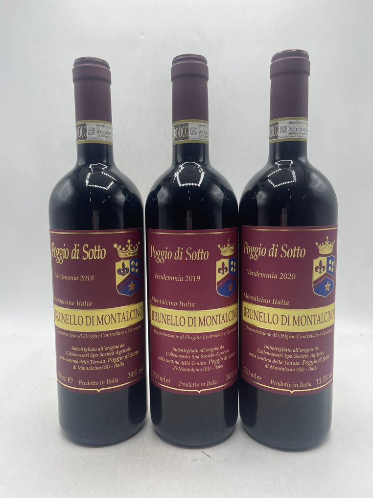 2018 , 2019, 2020 Poggio di Sotto - Brunello di Montalcino DOCG - 3 Garrafas (0,75 L) #2.1