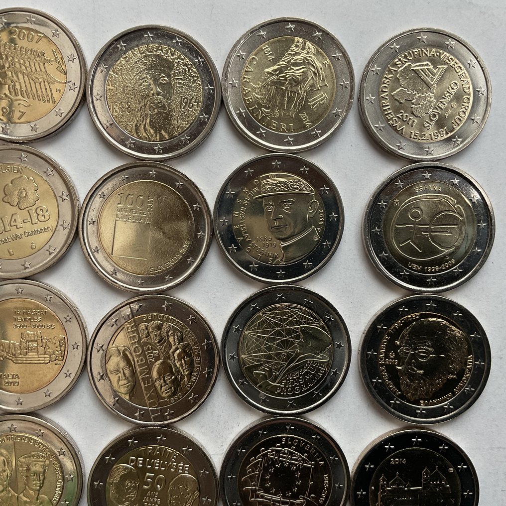 Europe. 2 Euro 2007/2023 (25 munten) (No Reserve Price) #2.1