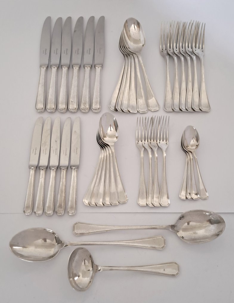 Christofle France - Σετ μαχαιροπήρουνων (40) - μοντέλο Αμερικής - Επάργυρο #1.0