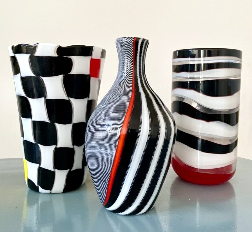 Versace - Gianni Versace - Vase (3)  - Glass - Versace Venini set #1.0