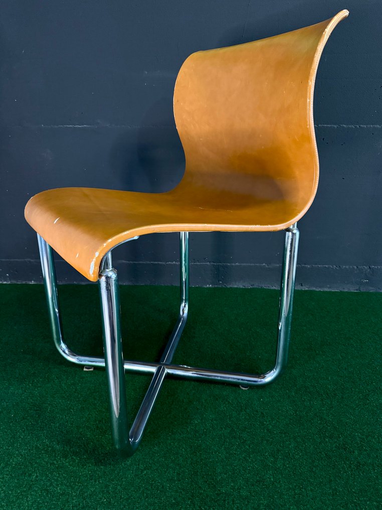 Franz T. Sartori - Καρέκλα (2) - Lavinia - Δέρμα, Χάλυβας, Χρώμιο - Πρωτότυπο #3.2