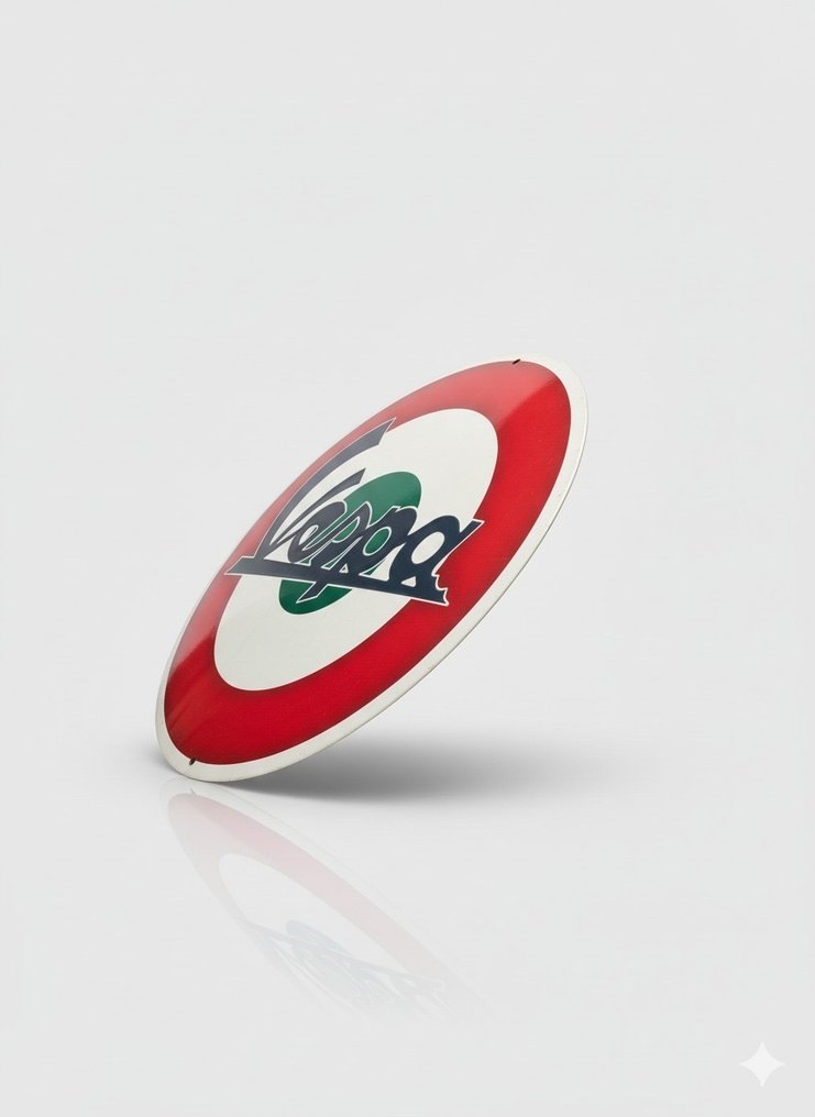 Vespa - Πλάκα - Vespa - Διαφήμιση με μεταλλική πινακίδα - Garage Automobilia - Μέταλλο #2.1