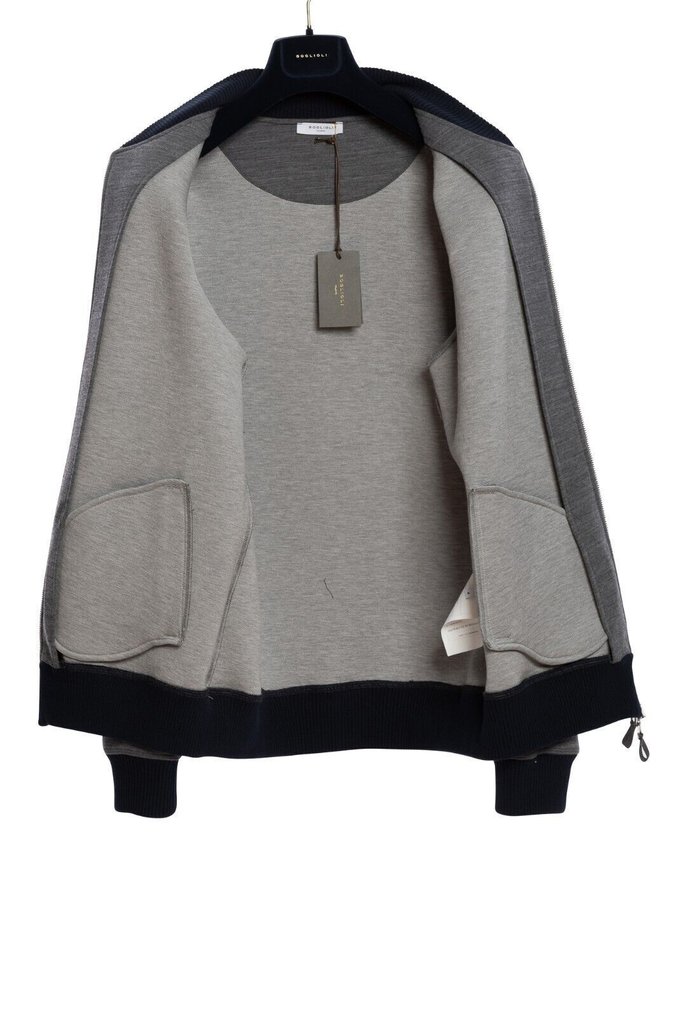 BOGLIOLI MILANO RRP 2050€ Bomber Jacket Grey Coat Wool Cashmere Silk - Size M - Bomber jacket - New with tags #3.2
