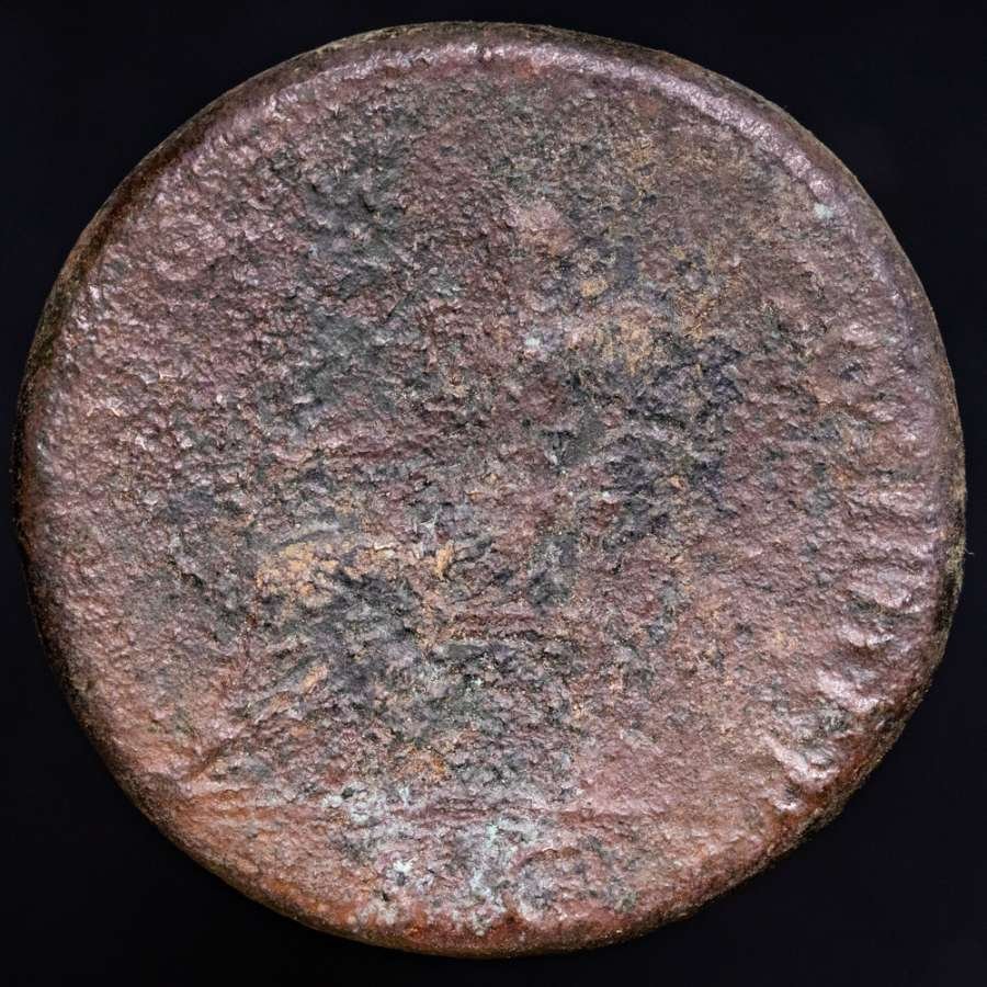Impero romano. Traiano (98-117 d.C.). Sestertius Rome, AD 101-102. TR POT COS IIII P P / S C. Pax seated left, holding olive branch. (Senza Prezzo di Riserva) #1.0
