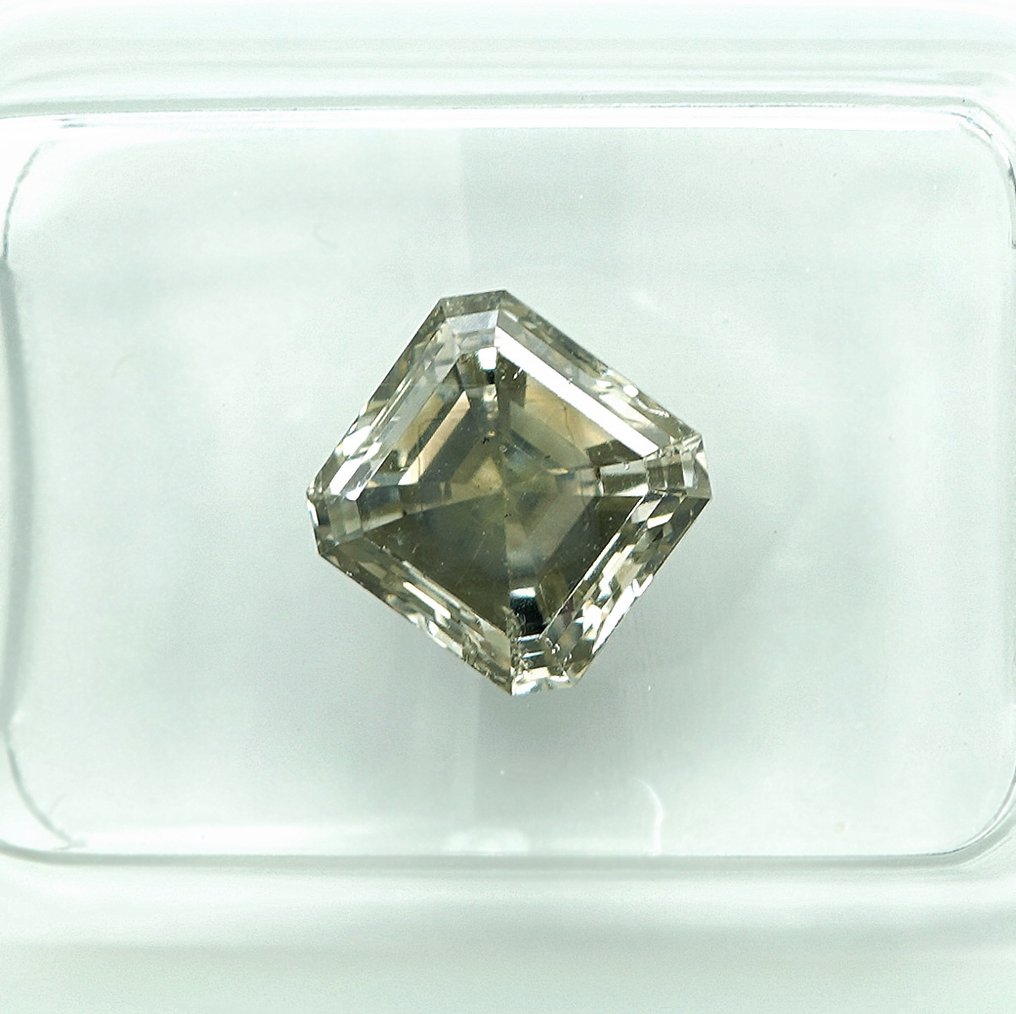 1 pcs Timantti (Luonnonvärinen) - 2.04 ct - Neliö - Light Kellertävä Harmaa - I1 - Jalokivitodistus, Antwerpen (GRA) #3.2