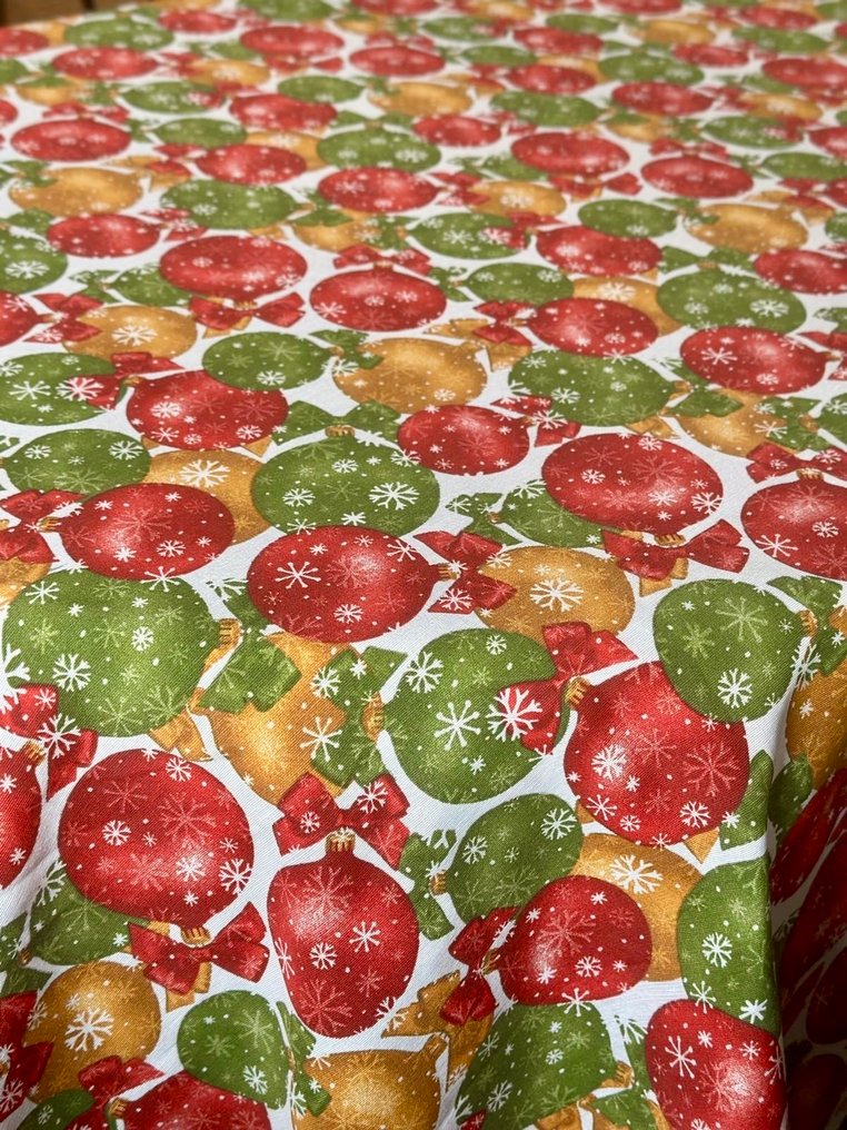 Festive Christmas joy patterned tablecloth for large tables. - Tablecloth  - 270 cm - 180 cm #3.2