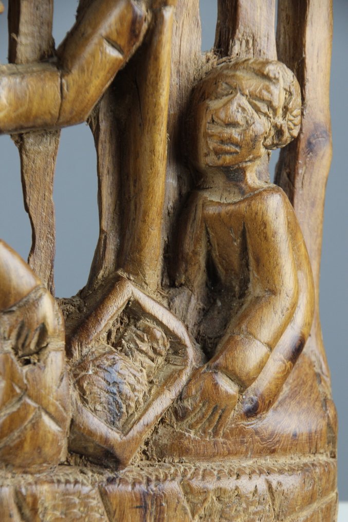 雕刻, Afrikaanse Kerstgroep - 19 cm - 木 #1.0