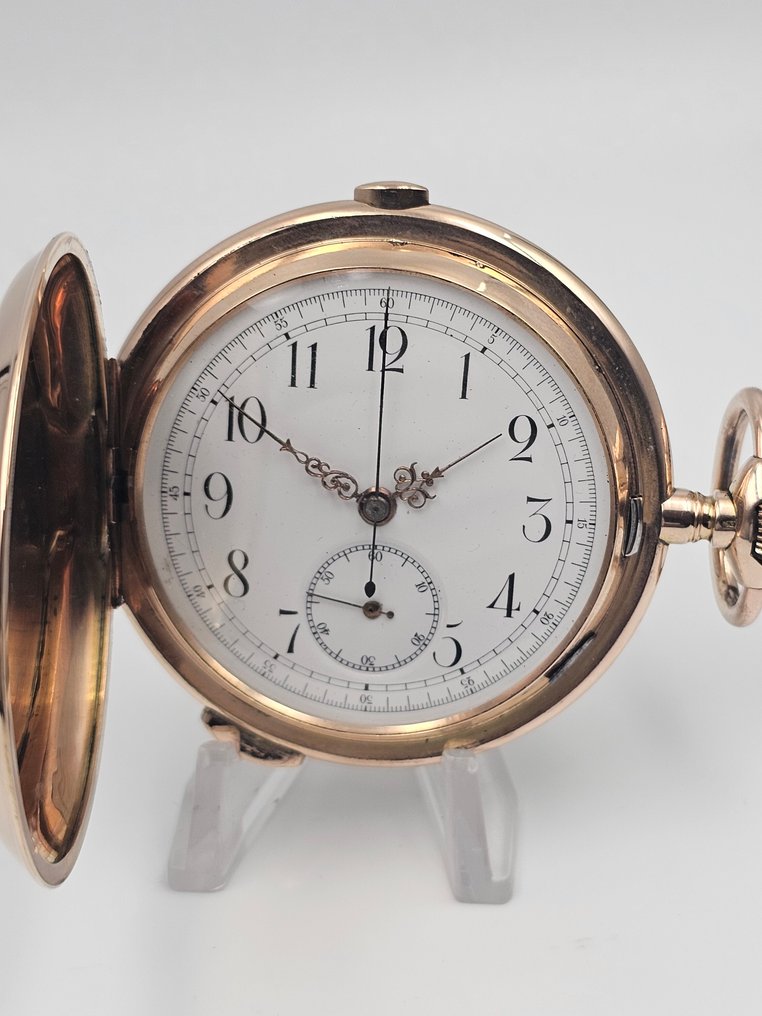 14K GOLD Quarter Repeater Chronograph Savonette Case - Pocket Watch - 1850-1900 #1.0