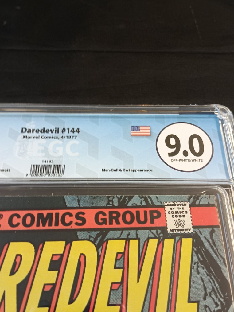 Daredevil #144 - EGC 9.0 - Man-Bull Means Mayhem - 1 Graded comic - EO - 1977 #1.0