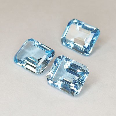 3 pcs  Blå Topas  - 16.09 ct - Antwerp Laboratory for Gemstone Testing (ALGT) #4.3
