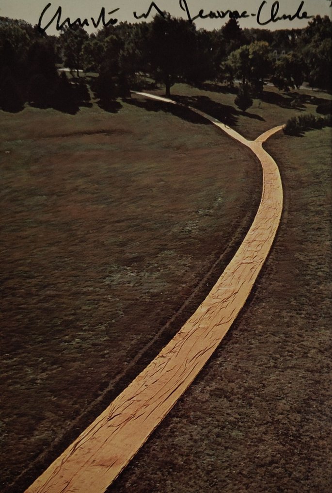 Christo & Jeanne-Claude (1935-2020) - Wrapped Walk Ways, handsigned. #1.0