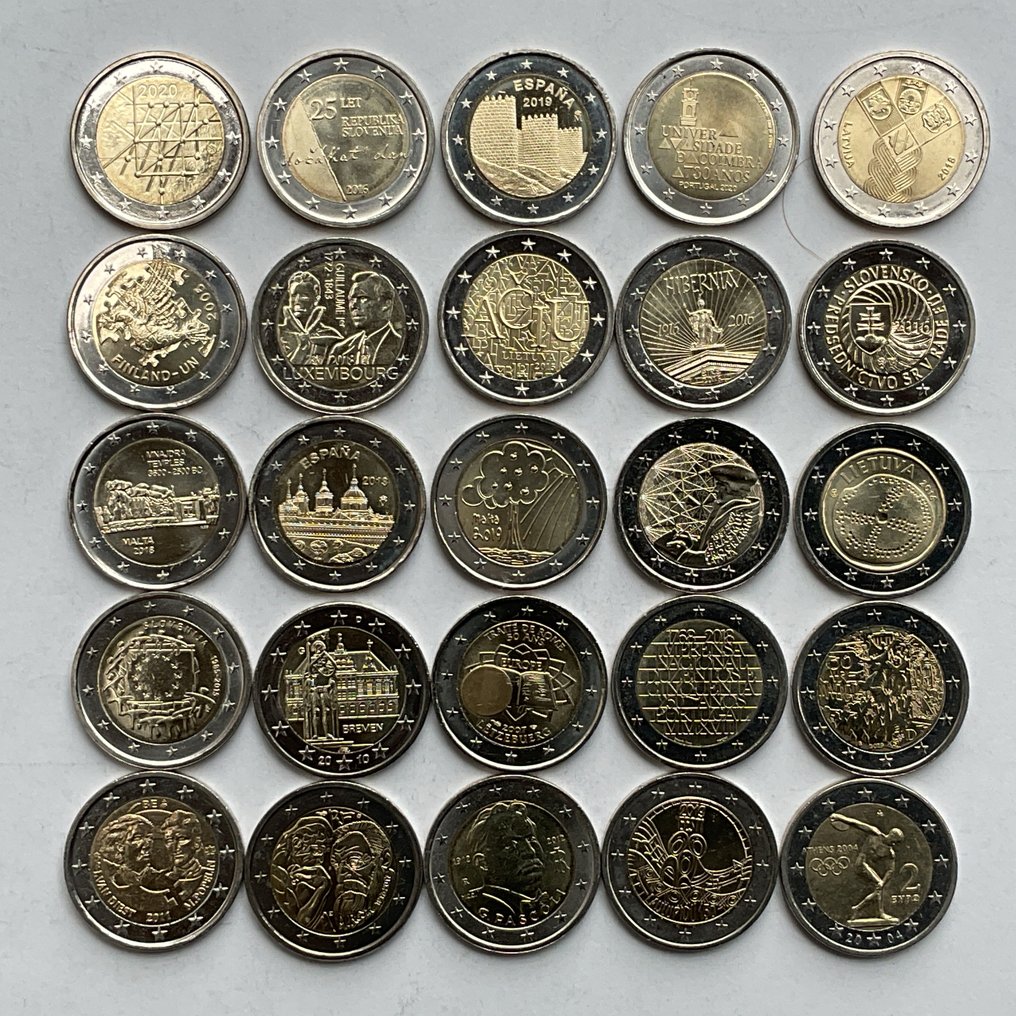 Ευρώπη. 2 Euro 2007/2023 (25 munten)  (χωρίς τιμή ασφαλείας) #1.0