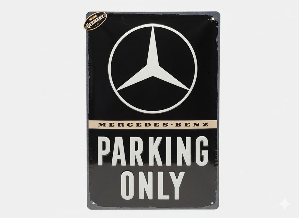 Mercedes-Benz - Plaque - Mercedes - Steel Sign Advertising - Garage Automobilia - Metal #3.2