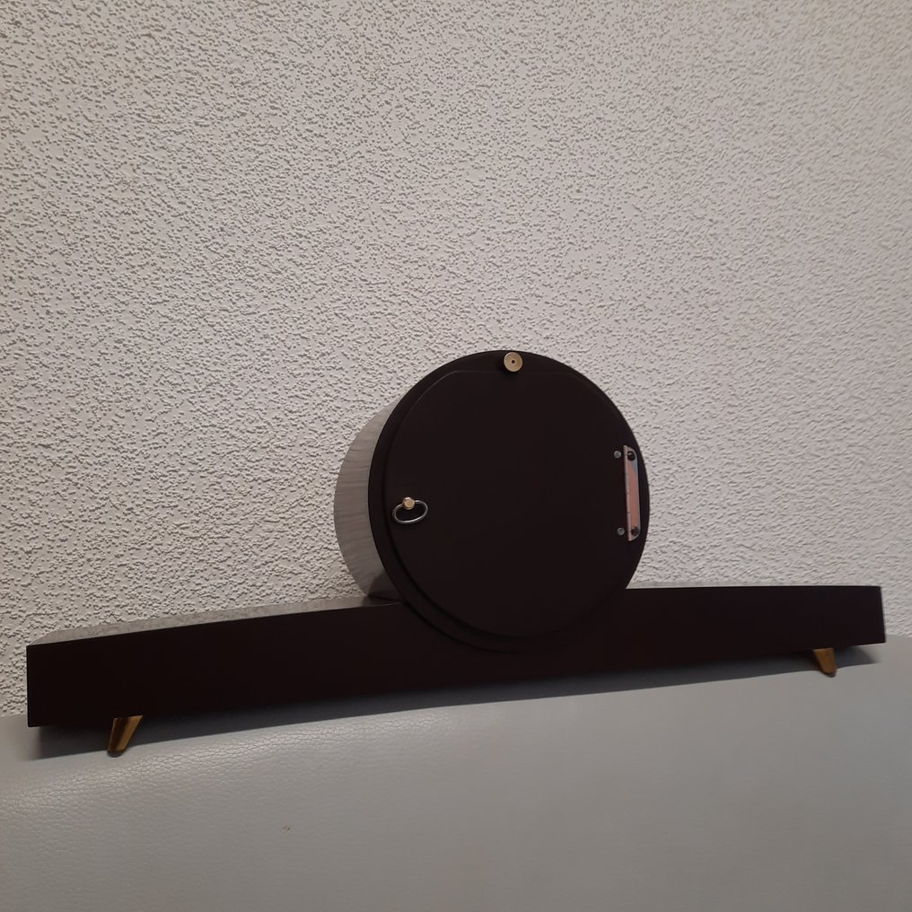 Kaminuhr - Franz Hermle & Sohn -  老式 Nussbaumholz, Messing, Metal - 1950-1960 - 优秀的原创 #3.2