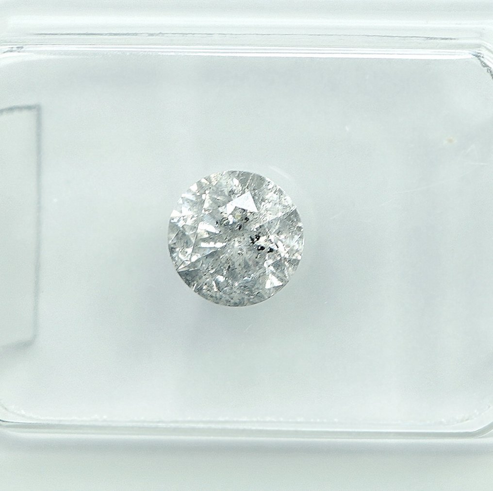Zonder minimumprijs - 1 pcs Diamant (Natuurlijk) - 0.70 ct - Rond - F - I3 - Gem Report Antwerp (GRA) #1.0