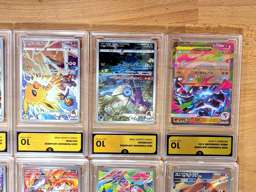 Pokémon - 10 Graded card - Ivysaur, Charizard, Eevee, Flareon, Vaporeon, Jolteon 10x GRADE 10 CARDS - Special LOT Full kunst, Holo, Hemmelig sjelden - GG 10 #2.1