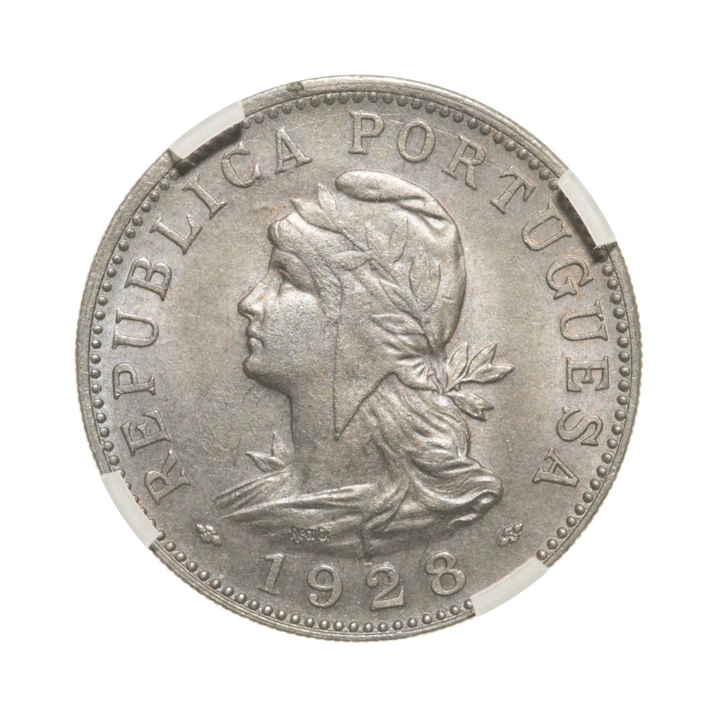 São Tomé ja Príncipe (Portugalin alue). 50 centavos 1928 - ESCASSA - GENI MS62 #1.0