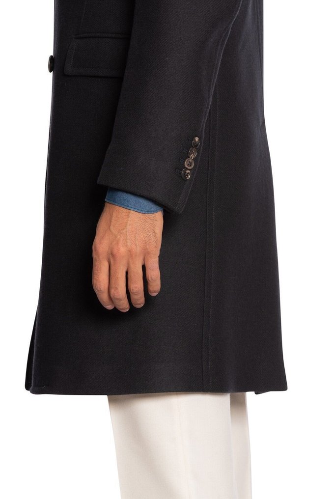 BOGLIOLI RRP 2200€ Blue Navy Double Breasted Coat K.Jacket Wool Twill - 50 IT - Coat - New with tags #4.3