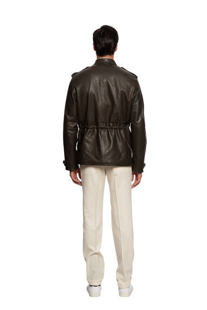 RRP 2200€ BOGLIOLI Dark Brown Jacket Coat Padded 100% Leather - 50 IT - Μπουφάν - New with tags #1.0