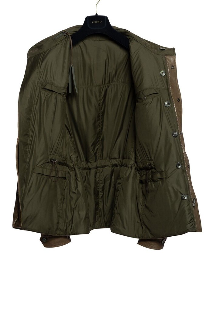 RRP 2500€ BOGLIOLI Brown Field Jacket Coat Padded 100% Leather - 50 IT - Casaco - New with tags #3.2