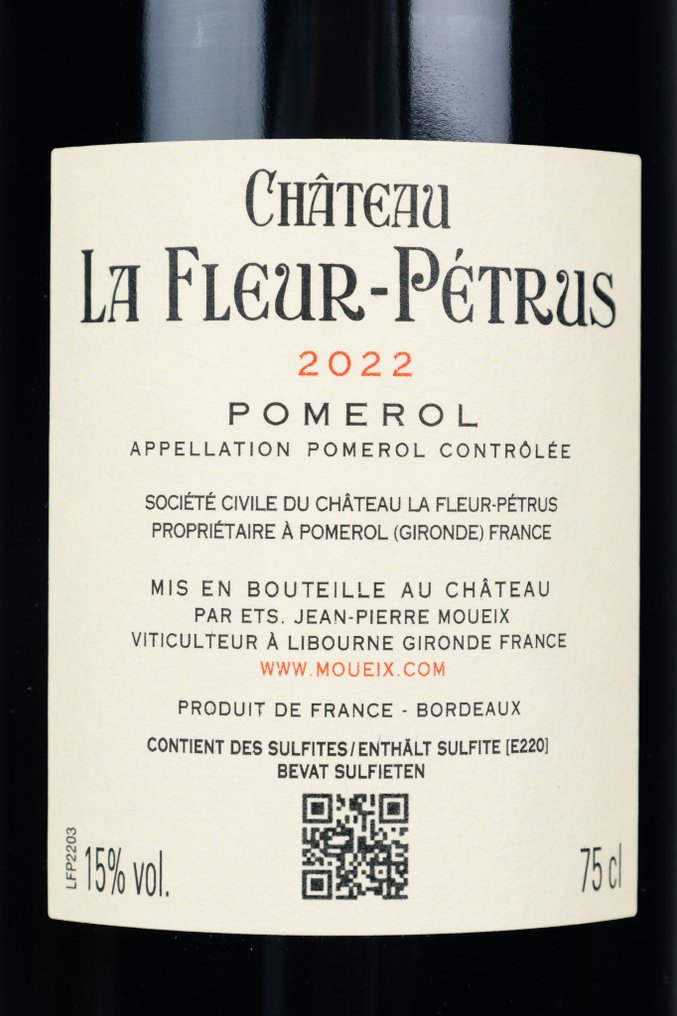 2022 Château La Fleur-Pétrus - Pomerol - 1 Botella (0,75 L) #3.2