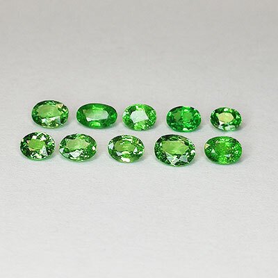 10 pcs  Green Tsavorite  - 2.39 ct - Antwerp Laboratory for Gemstone Testing (ALGT) #2.1