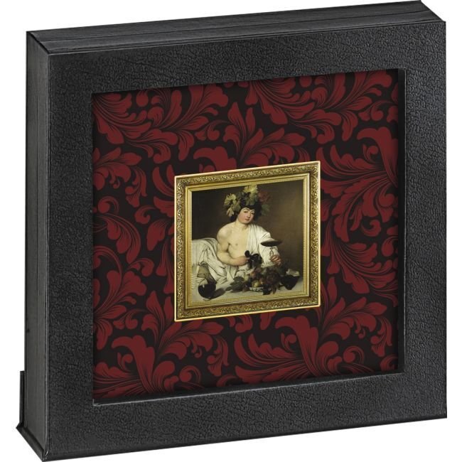 Niue. 1 Dollar 2021 1 oz Caravaggio Bacchus Treasures of World Painting Proof Coin #1.0