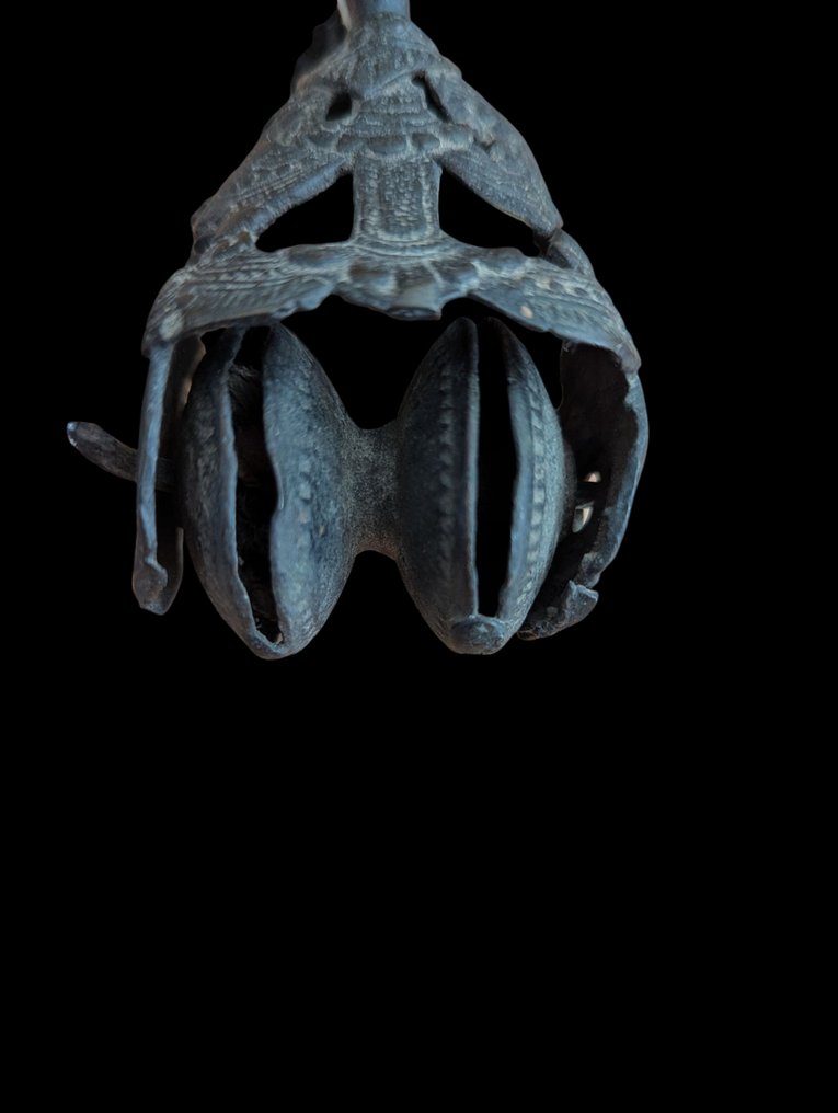 Antigua pareja de poleas Birmanas en bronce. S.XIX - Skulptur - Myanmar (ehem. Birma)  (Ohne Mindestpreis) #3.2